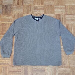 Farah Gray V-Neck Sweater SIZE XL